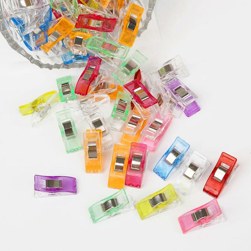 10/20/50 sztuk Mix kolor plastikowe klipy do szycia bezpieczeństwa pikowania szydełkowania Knitting klipy wiążące papieru krawiectwo dostaw...