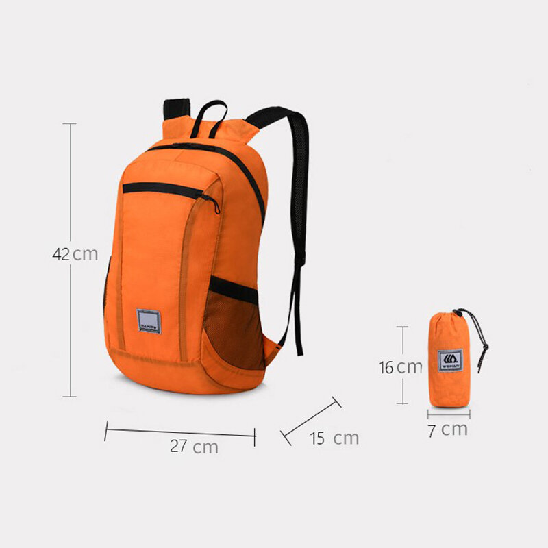 Легкий портативный складной рюкзак 20 л, водонепроницаемый складной ранец, Ультралегкая уличная сумка для женщин и мужчин, Для Путешествий, Походов