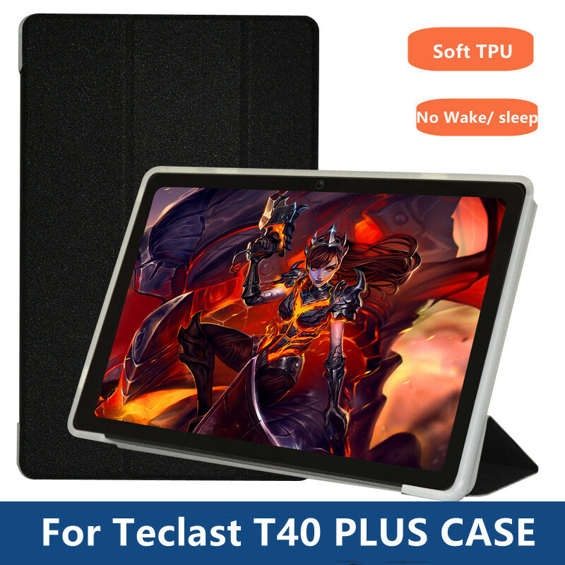 Funda ultrafina para tableta Teclast T40 Plus, carcasa transparente esmerilada con soporte triple, regalo, novedad de 2021