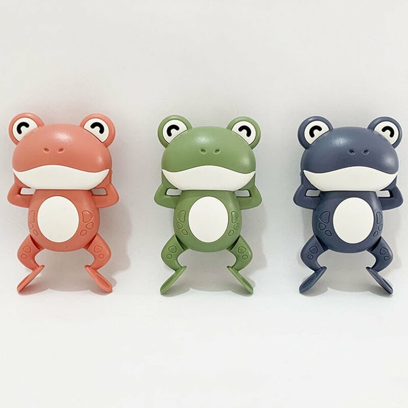새로운 아기 수영 목욕 장난감 귀여운 만화 동물 개구리 시계 세정 장난감, 유아 수영 상처 체인 시계 장난감
