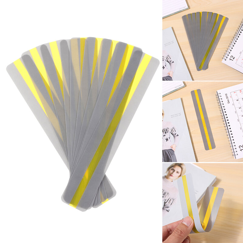 10 Pieces Reading Guide Strips Highlighter Colored Overlays Bookmark Read Strips For Dyslexia People