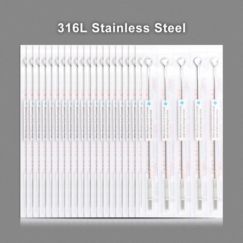 100/50Pcs Sterile Tattoo Needles Disinfection Card 0.35mm Magnum Tattoo Needle For Tattoo Machine Supplies 5/7/9/11/13/15M1