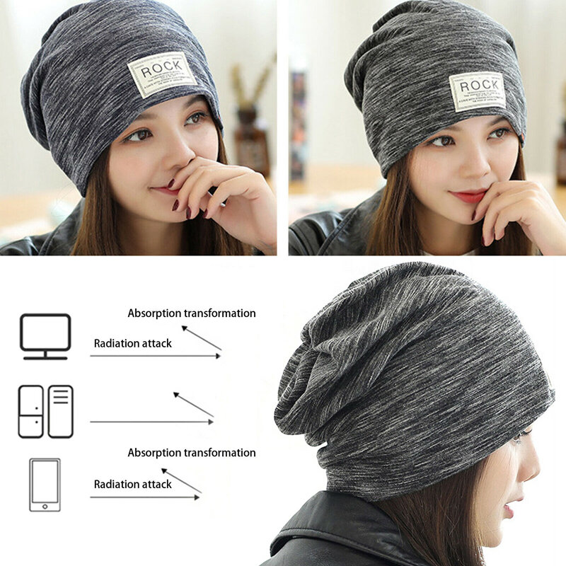 Anti Radiation Cap Silver fiber electromagnetic Wave Rfid Shielding Multicolor EMF Protection Hat RF/Microwave Protection Beanie