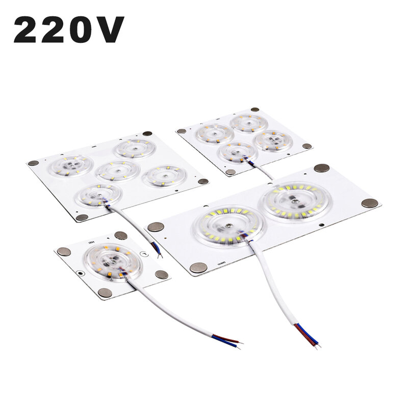 Plafonnier LED avec perles et aimants, module d'éclairage d'intérieur, lumière blanche chaude, 12/24/36/45W, ac 220v