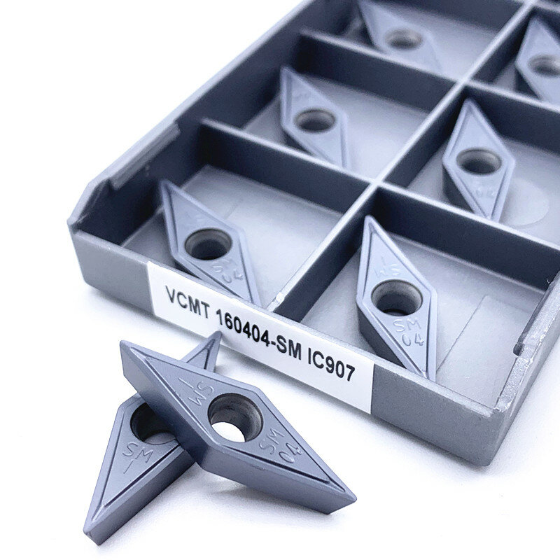 VCMT160404 VCMT160408 SM IC907 908  Internal Turning Tool Blade Carbide Insert Lathe Tools VCMT 160408 Turning Inserts