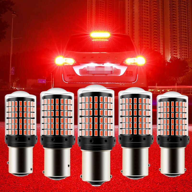 2Pcs 1156 BA15S P21W 1157 BA15D BAY15D BAZ15D BAW15D P21/5W Led Lampen 144smd Canbus Lamp Canbus voor Auto Brake Achterlicht 12V