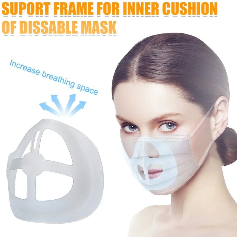 Mascarilla masque facial en plastique support de mode lavable réutilisable masque support augmenter l'espace respiratoire bouche bouchons 1/3/5/6/8/10pc #50