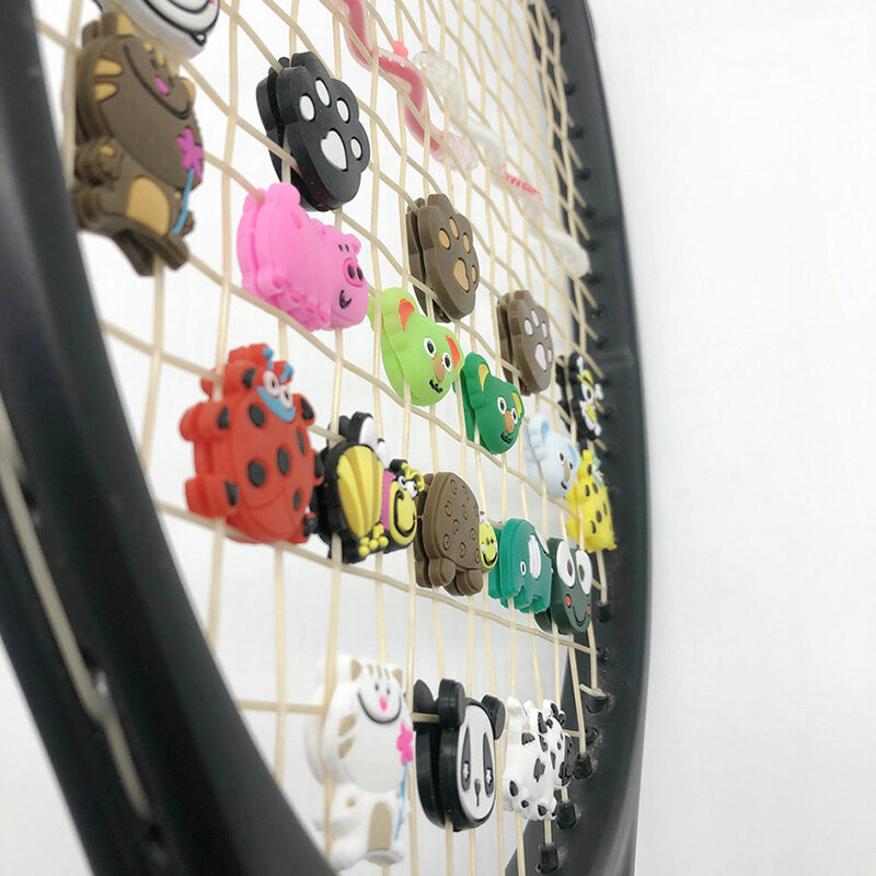 Racchetta da Tennis ammortizzatore Silicone durevole cartone animato animale gonna da Tennis ammortizzatori a vibrazione accessori da Tennis vendita al dettaglio nuovo
