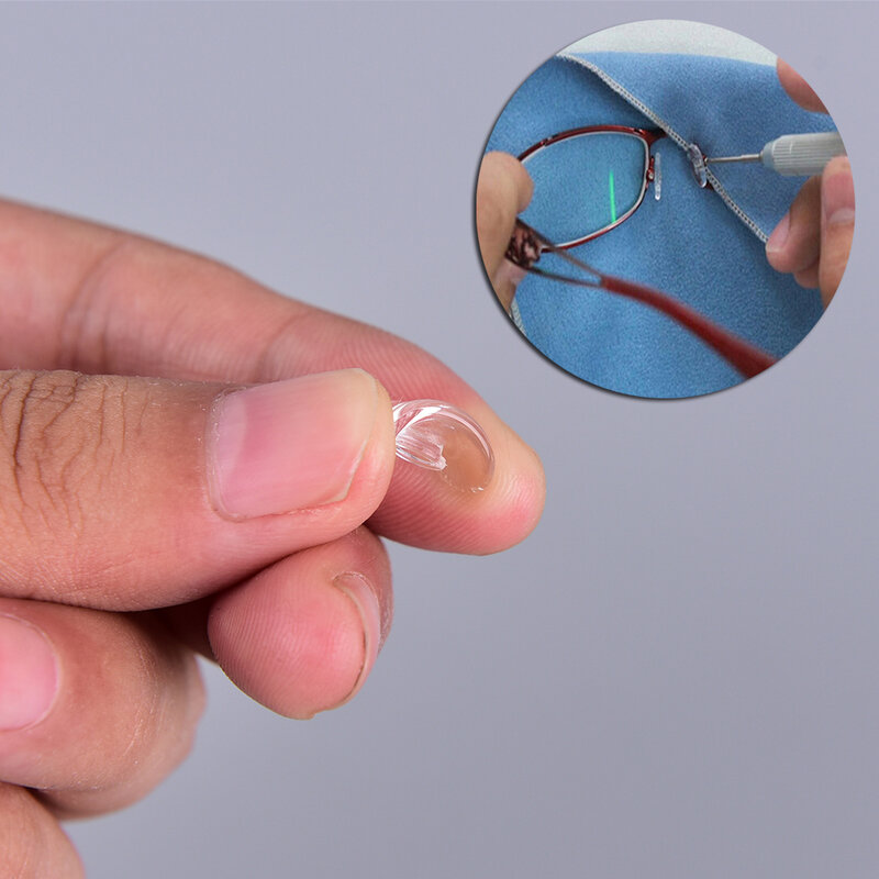 5 пар/лот удобная резиновая силиконовая носовая фиксирующая накладка силиконовые очки противоскользящие алюминиевые носоупоры