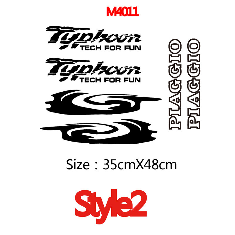 For Piaggio Typhoon Tech For Fun Scooter Moped Decals Stickers Graphics