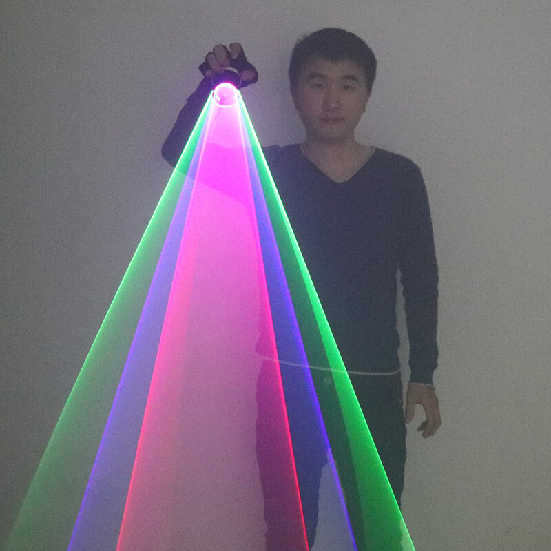RGB Laser Sarung Tangan Genggam Angin Puyuh Laser Meriam Otomatis Berputar Multiwarna Laser Sarung Tangan Pusaran Klub Malam Kinerja Alat Peraga