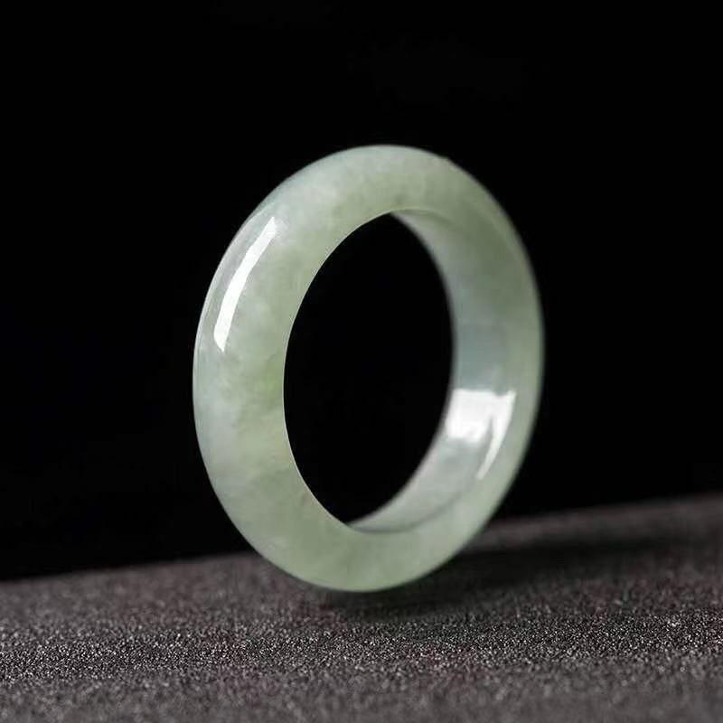 Anello classico in giada naturale, anello semplice in giada, anelli regalo per gioielli da donna per donna