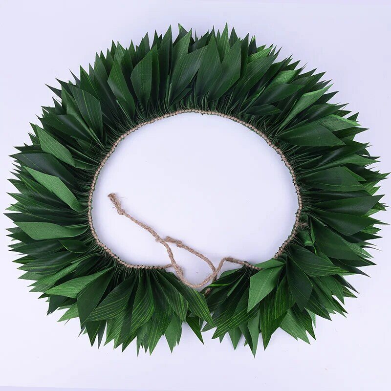 Повязка на голову HL00016B, 25 шт./лот, искусственные листья Ti ручной работы, украшение для Гавайских танцев