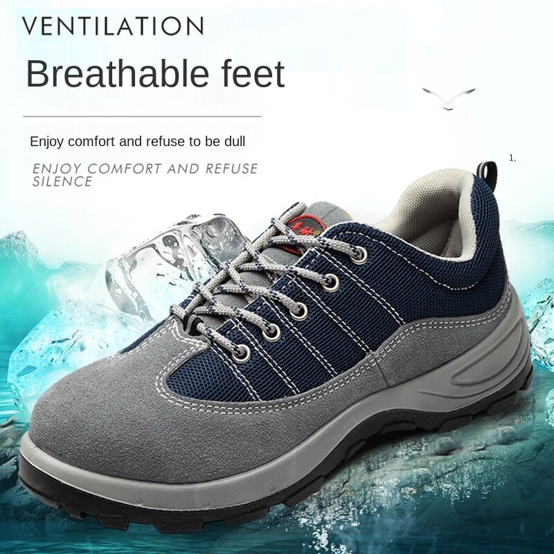 LEOSOXS Plus Size Men's Winter Steel Toe Cap Protective Work Shoes Construction Safety Steel Mid Sole Sneakers Free Shipping