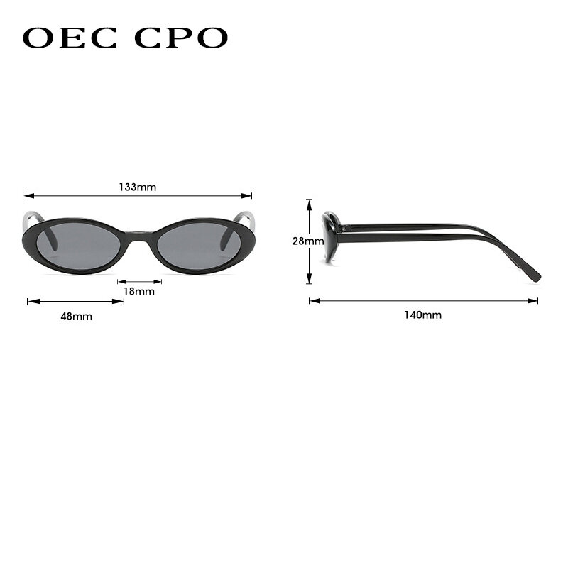 OEC CPO – petites lunettes de soleil ovales pour femmes, nouvelle mode, léopard marron, tendance, rétro, colorées, 2021