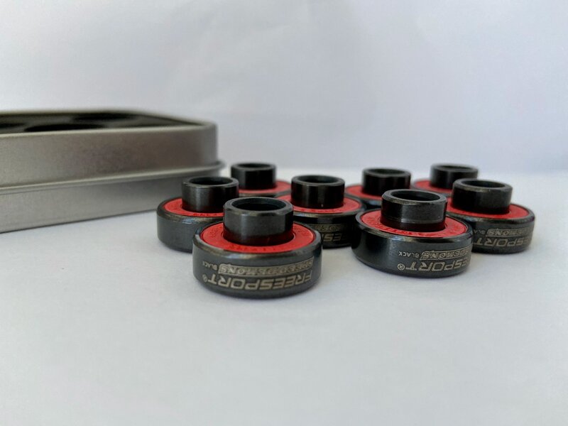 TwoLions High Speed 608 Hybrid Black Ceramic Bearings (Pack of 8) with Spacer for Inline Skate or Skateboard  Scooter Longboard