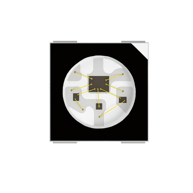 Chip LED RGB WS2812B 1000 de 10-5050 piezas, Chip de píxeles direccionables individualmente WS2812, IC integrado en PCB negro/blanco DC5V