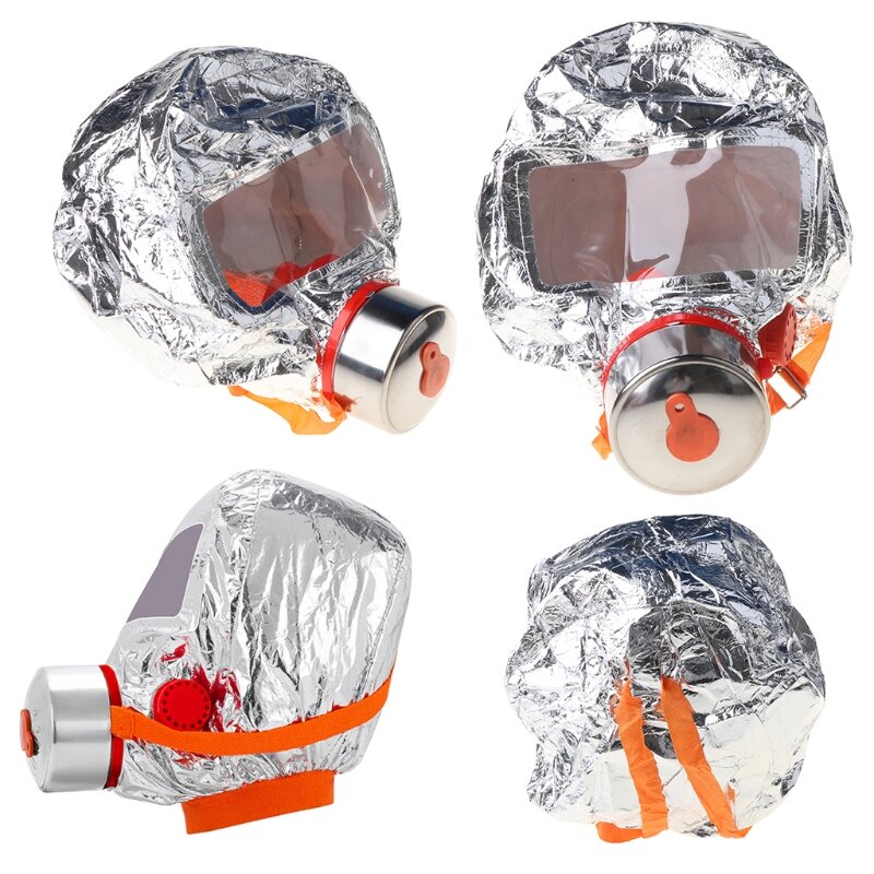 Masker Wajah Pelindung Asap Masker Gas Respirator Penyelamatan Diri Masker Wajah Eacape Api