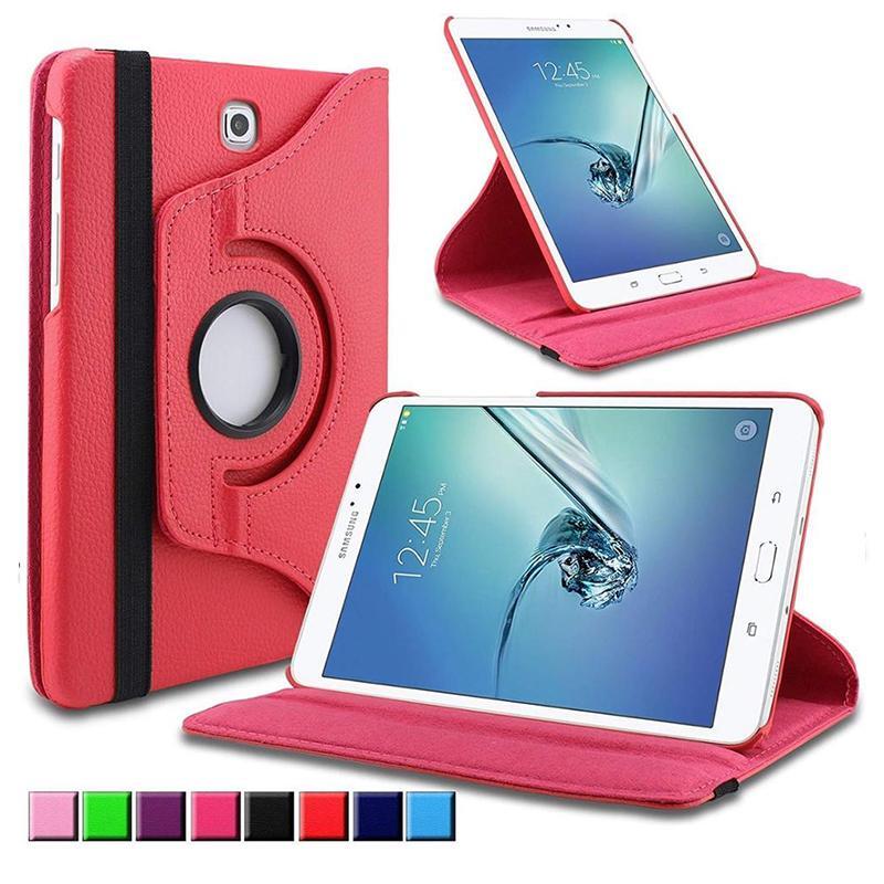 Caso Tablet com Flip Stand para Samsung Galaxy Tab, PU Capa Protetora de Couro, Auto Wake, Sono, A, 9.7, SM-T550, P550, P555, T555C