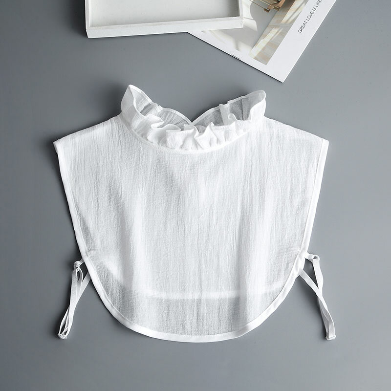 Vintage stojak z imitacją kołnierzyka koszula 2020 biały z imitacją kołnierzyka dla kobiet odpinany fałszywy kołnierzyk koszuli kobiet ubrania akcesoria Faux Col