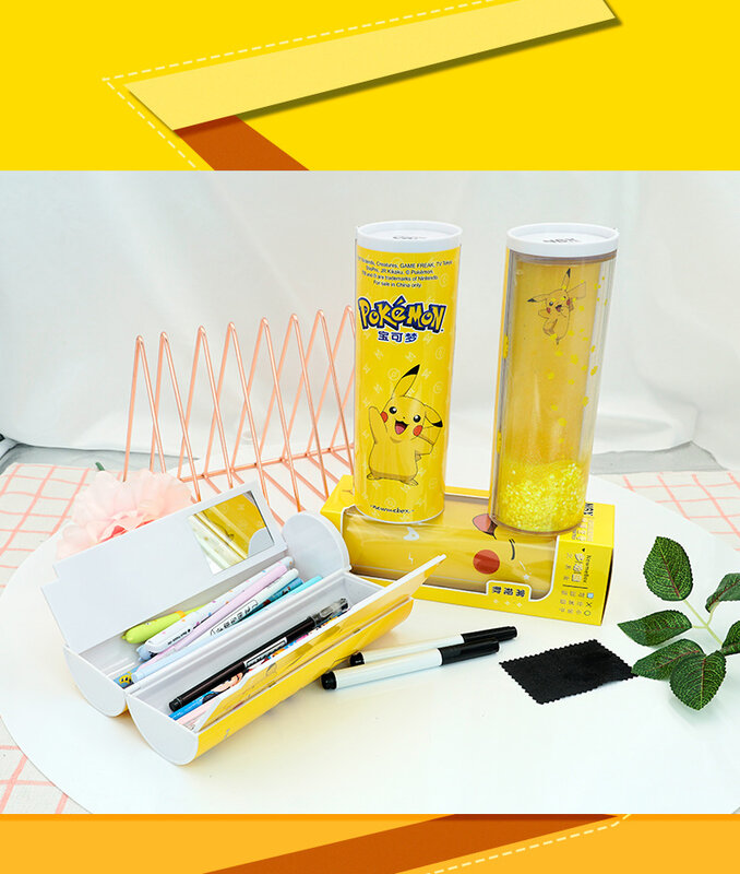 NBX newmebox Pikachu Pencil cases stationery for school quicksand pencil case fashion school supplies Boys and girls Student use