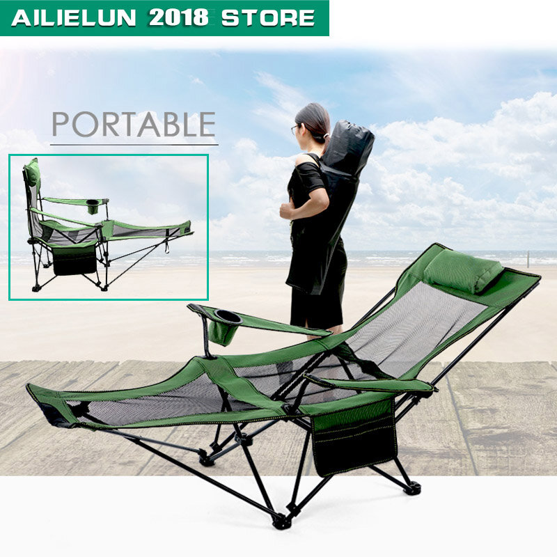 Outdoor möbel stuhl faltbare hocker klapp hocker sillas camping faltbare stuhl muebles Folding Camping Stuhl mit Fußstütze