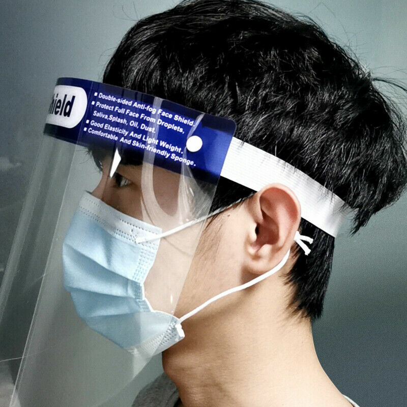 Ochronna przezroczysta osłona twarzy maska bezpieczeństwa izolacja osłona przeciwsłoneczna ochraniacz na twarz