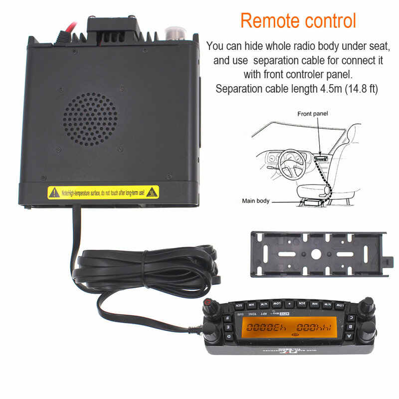 TYT-walkie-talkie TH-9800 Plus, estación de Radio móvil para coche de 50W, cuatro bandas, 29/50/144/430MHz, codificador de pantalla Dual, TH9800