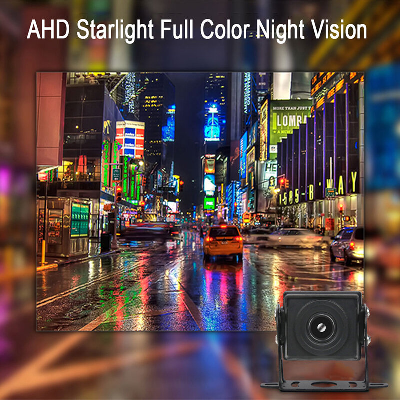 1080P 12V กล้อง AHD Full สี Starlight การมองเห็นได้ในเวลากลางคืนด้านหลังดูการเฝ้าระวังรถสำรองกล้องมองเวลาถอยหลัง IP68กันน้ำ