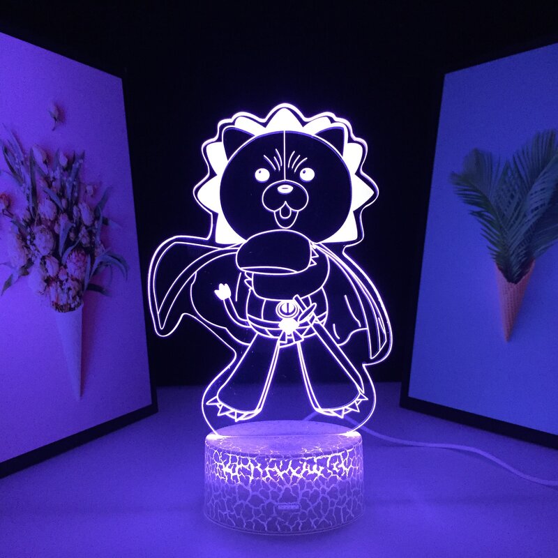 Negócio de natal 3d lâmpada led lixívia anime figura kon luz da noite para a criança decoração do quarto presente aniversário remoto manga lâmpada mesa