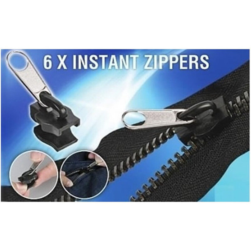 6 Stks/zak Universal Instant Fix Rits Reparatie Kit Vervanging Zip Slider Tanden Rescue Nieuwe Ontwerp Ritsen Voor Naaien Kleding