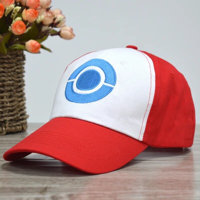 Аниме милая комбинированная Солнцезащитная шляпа пепельный Кетчум Косплей шляпа с вышивкой бейсболка с карманом
