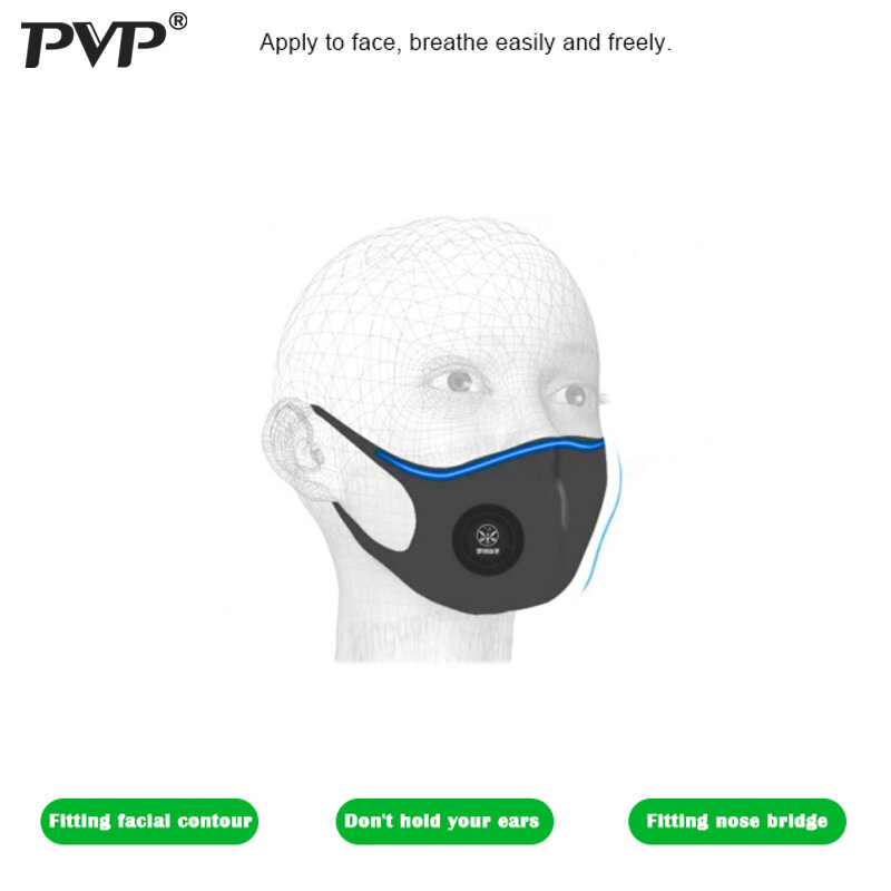 Máscara facial PVP 1 Uds. Máscara antipolvo máscaras anticontaminación PM2.5 filtro de carbón activado inserto se puede lavar reutilizable mascarillas bucales calientes