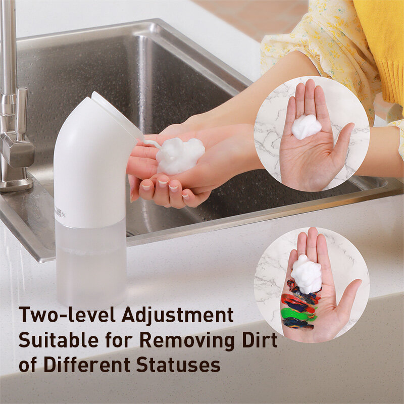 Baseus espuma dispositivo de lavagem da mão dispensador de sabão automático lavadora toque-menos indução infravermelha para a cozinha da casa da família