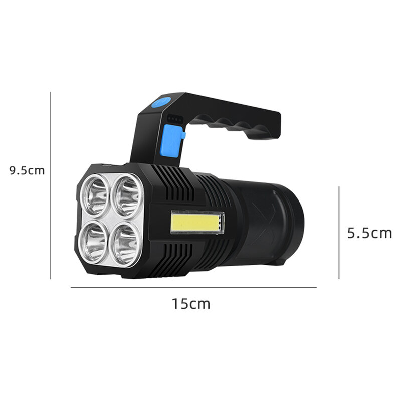 High Power Led Flashlights Ultra Bright Torch Rechargeable Outdoor Camping Long-range Flashlight 4 Switch Mode Led Flashlight