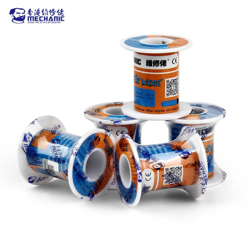 MECHANIC HX-100 150g 63%/37% Mild Rosin Core 183℃ Melting Point 0.3-1.2mm Solder Tin Wire Welding Flux 1.0-3.0% Iron Cable Reel