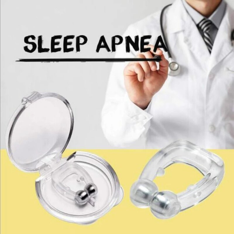 Dispositivo antirronquidos, Clip nasal, bloqueador de ventilación, anillo de silicona para dejar de roncar, ayuda para dormir de noche, protector de Apnea nocturna