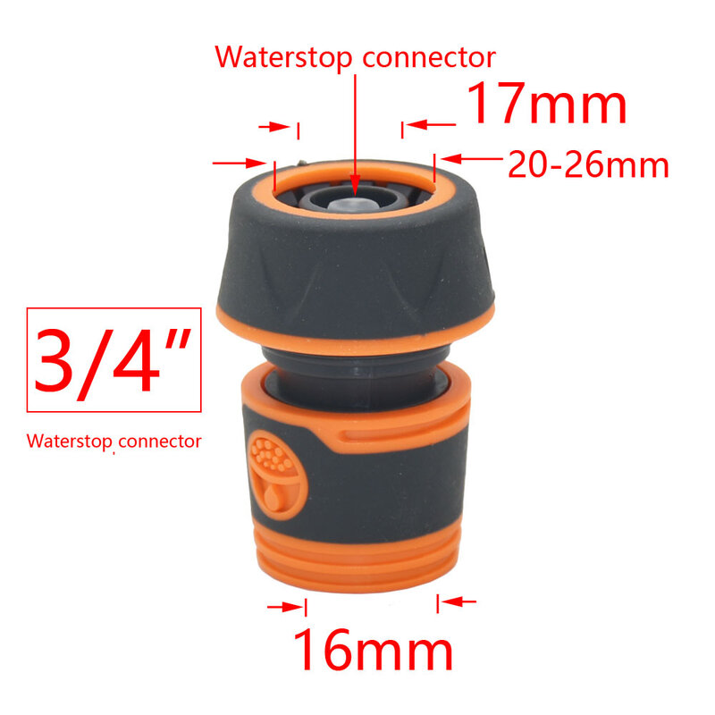 Garden Hose Quick Connector, Pipe Coupler, Stop Water Connector, Repair Joint, Irrigation System, 32mm, 1/2 ", 3/4", 1 ", 16mm