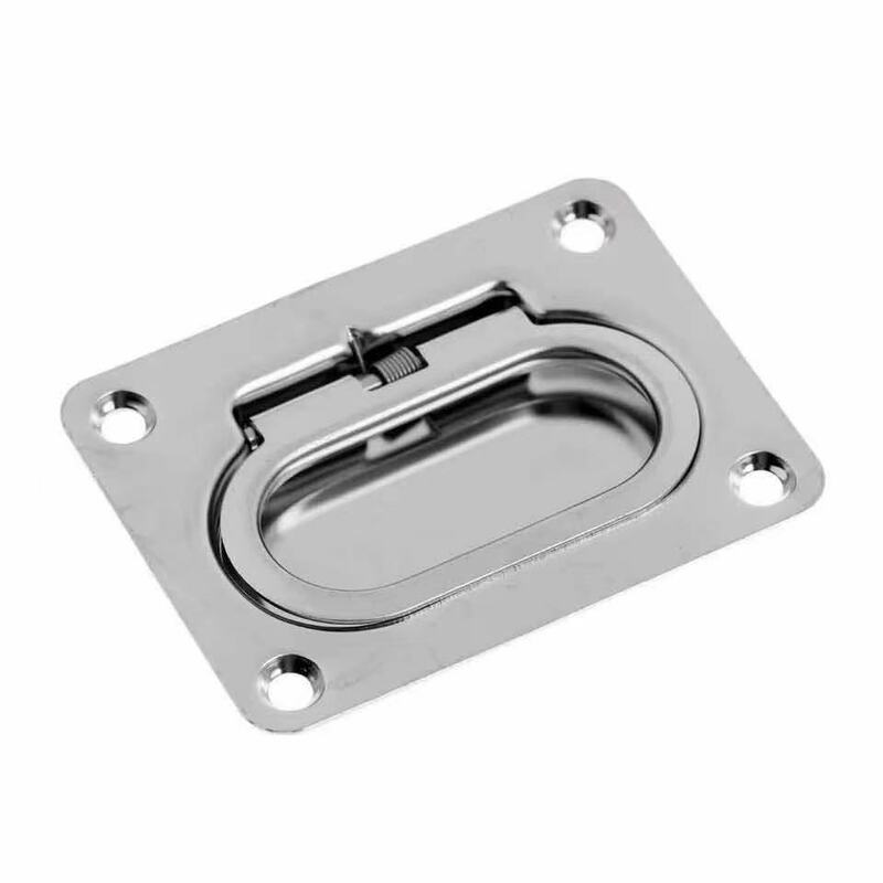 Boat Recessed Hatch Spring Loaded Pull Handle Marine Locker Flush Lifting Ring Pull Stainless Steel Deck Hatch Boat Part