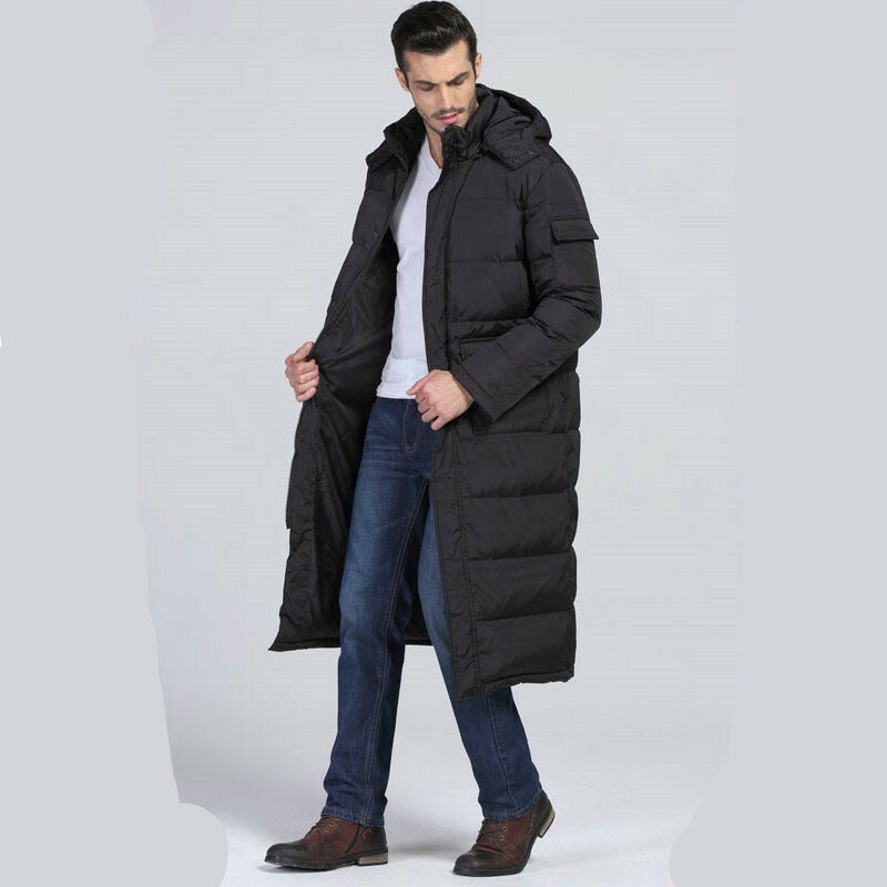 MRMT 2023 Brand Winter Long Cotton Suit Men's Jackets Thick Warm Overcoat for Male Hooded Casual Cotton Coat Outer Wear Clothing