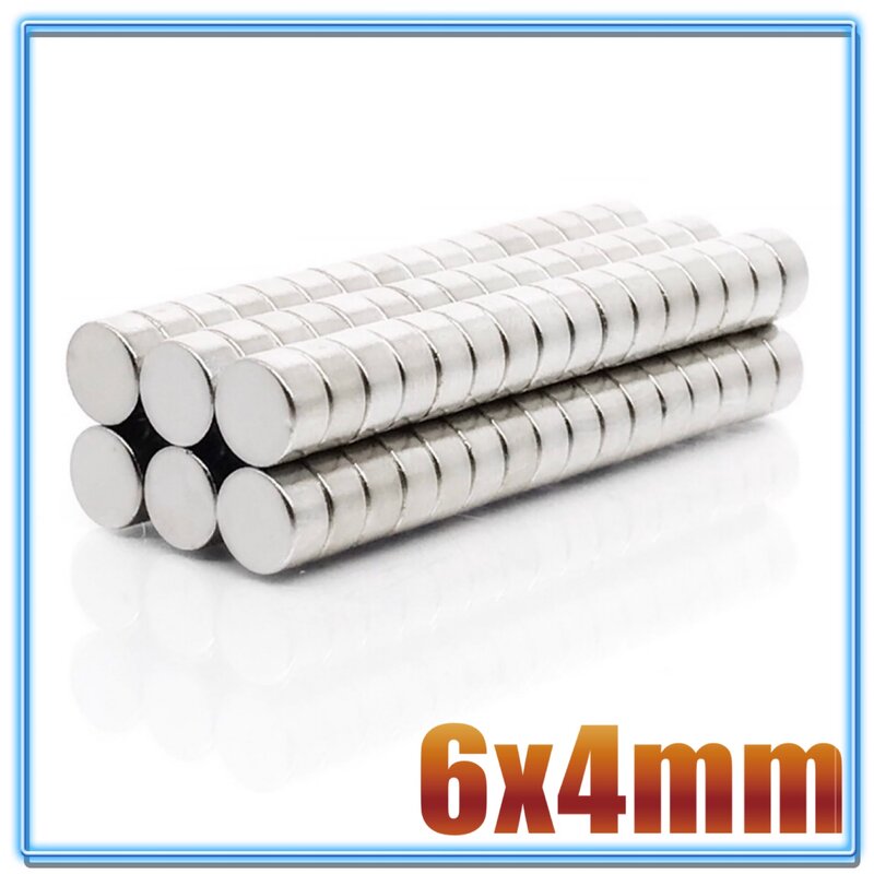 20~1000Pcs N35 Round Magnet 6x1 6x2 6x3 6x4 6x10 6x20 6x1.5 Neodymium Magnet Permanent NdFeB Super Strong Powerful Magnets 6*20