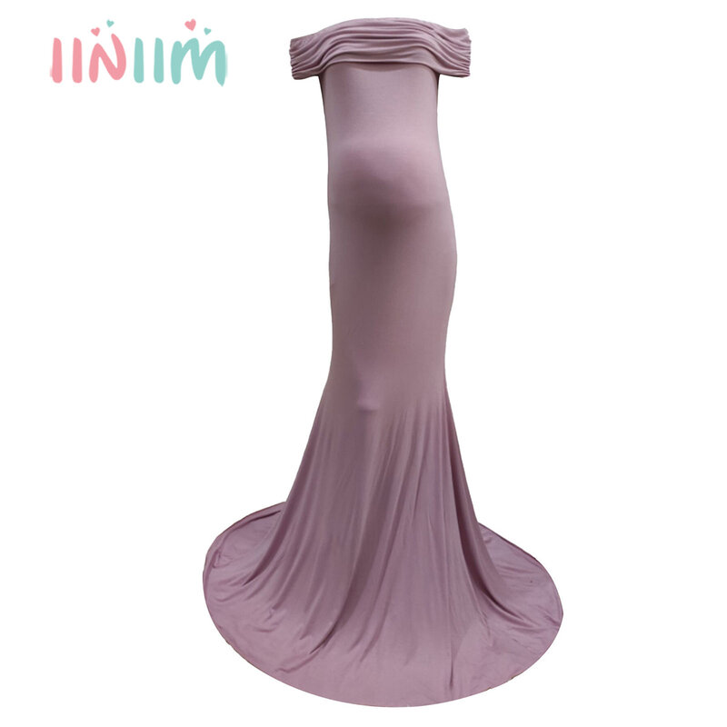 Iiniim-女性のためのイブニングドレス,マタニティドレス,地面の長さ,無地,夏