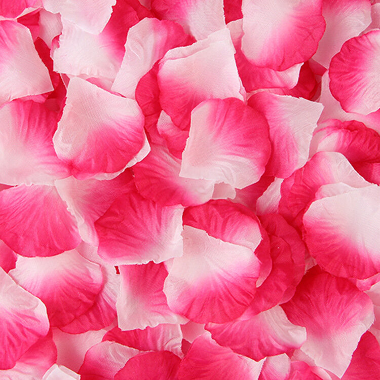 Panno di Simulazione di Petali di Nozze Ragazza di Fiore Petali di Rosa Decorazione di Cerimonia Nuziale Sfumatura di Rosa Petali di 500 Pezzi per Confezione