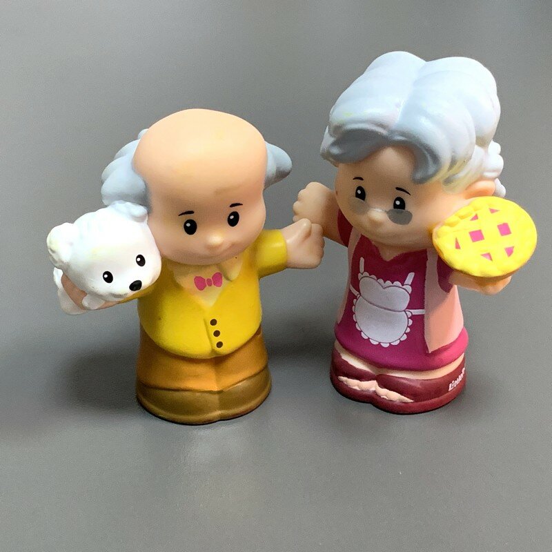 New 2inch Fisher Little  Mini People Grandparents Mia Artist Doctor Astronaut Cartoon Action Figures Kids Toys Gift
