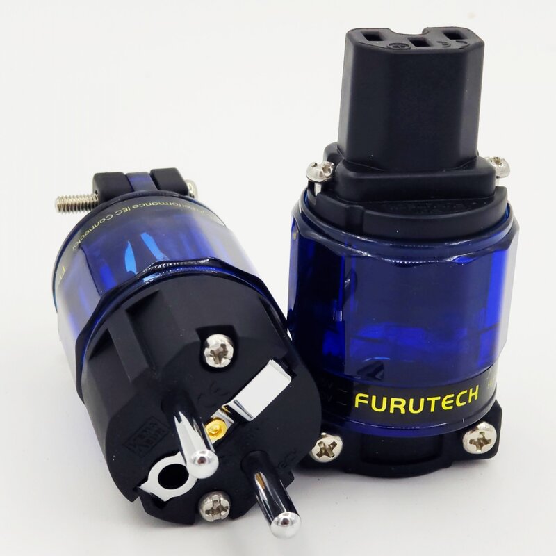 FURUTECH FI-E11-N1(R) / FI-11-N1 (R) Power plug Rhodium end  Schuko IEC 15A/125V 16A/ 250V MATIHUR