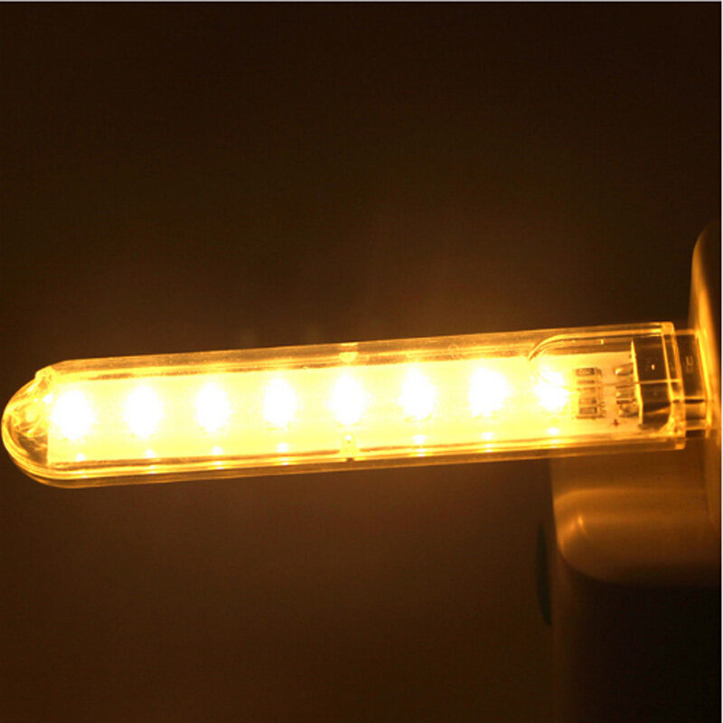 Wyróżnij 3LED 8LED smd5730 portable LED lampka nocna lampka do czytania zewnętrzna lampa kempingowa zasilanie mobilne oświetlenie breloczek lampka nocna