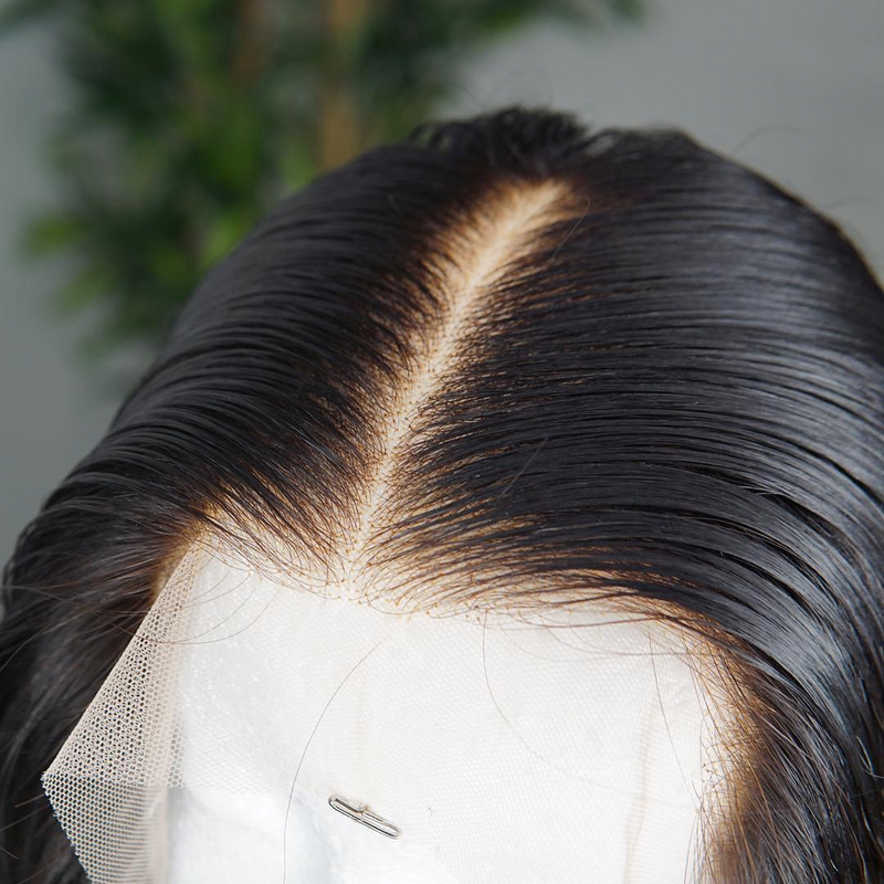 Queenking hd laço transparente frontal com pacotes de onda do corpo pacotes com fechamento pacotes cabelo humano brasileiro com frontal