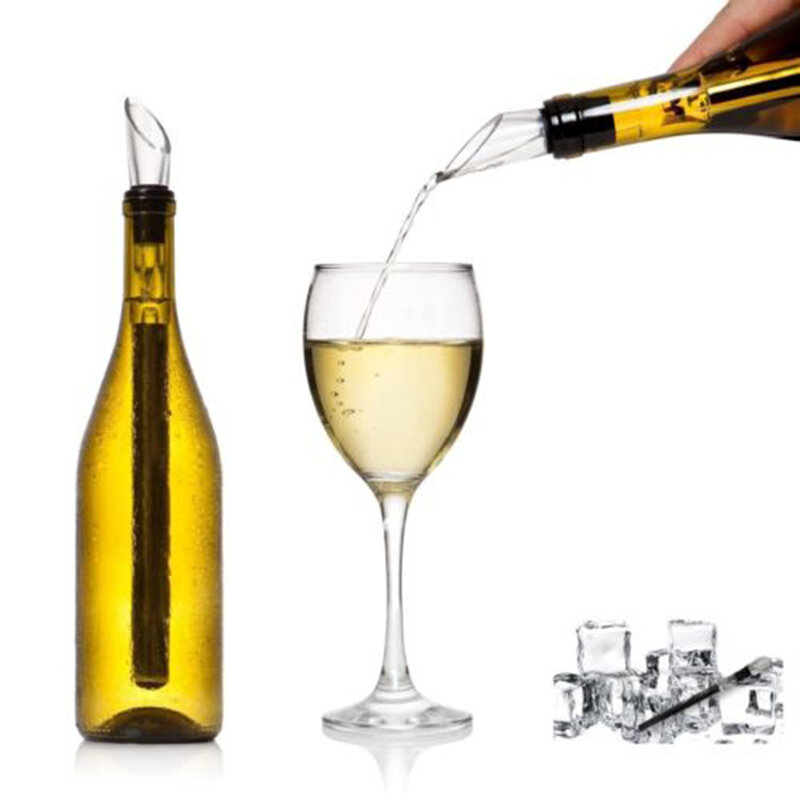 Summer Party Stainless Steel Bar Tools Wine Chillers Popsicle Decanter Ice Cooler Cooling Wine Coolers Barware
