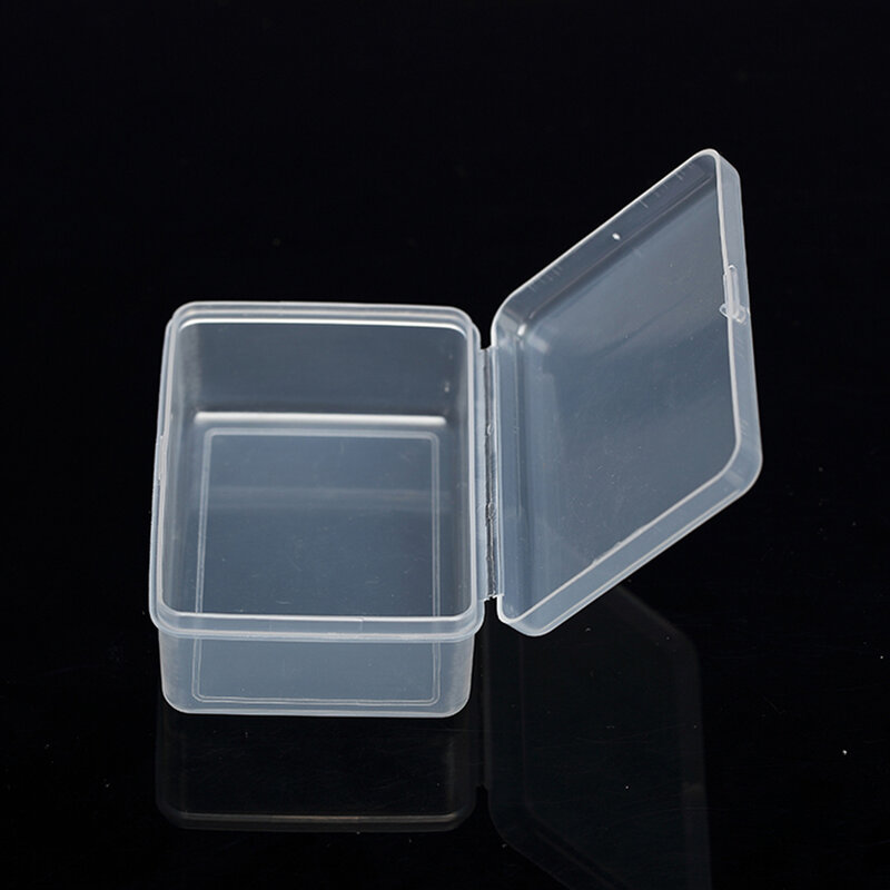 กล่องจัดระเบียบอัญมณีสำหรับเก็บต่างหูลูกปัดกล่องเปล่าพลาสติกใสสำหรับ7.6x5.2x3cm เครื่องประดับขนาดเล็ก