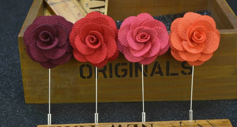Gusleson broches de flores de tecido, masculinos e femininos, broche de alfinetes com botão para decoração, broche para homens